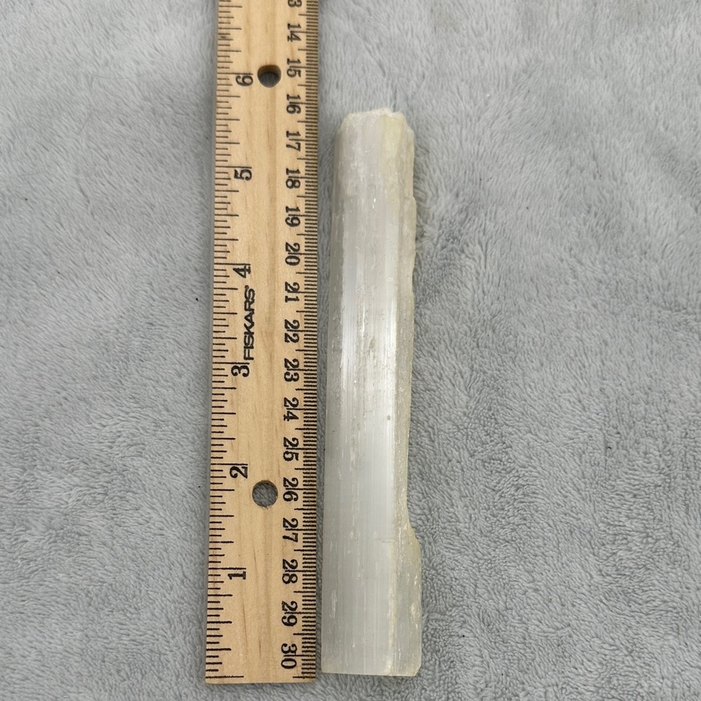 RAW SATIN SELENITE SPAR (Crystal Wand) 5.50” Long approx
